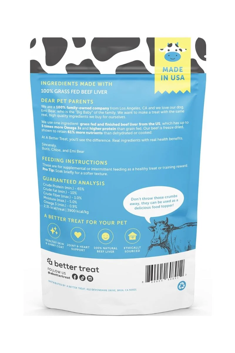 A Better Treat Freeze Dried Beef Liver 3 Oz - Image 2