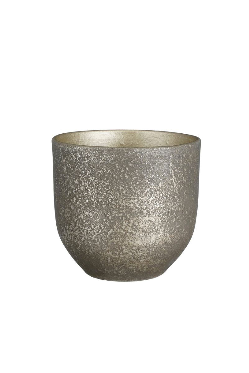 Alfresco Carrie Rustic Round Planter 9.5" Black