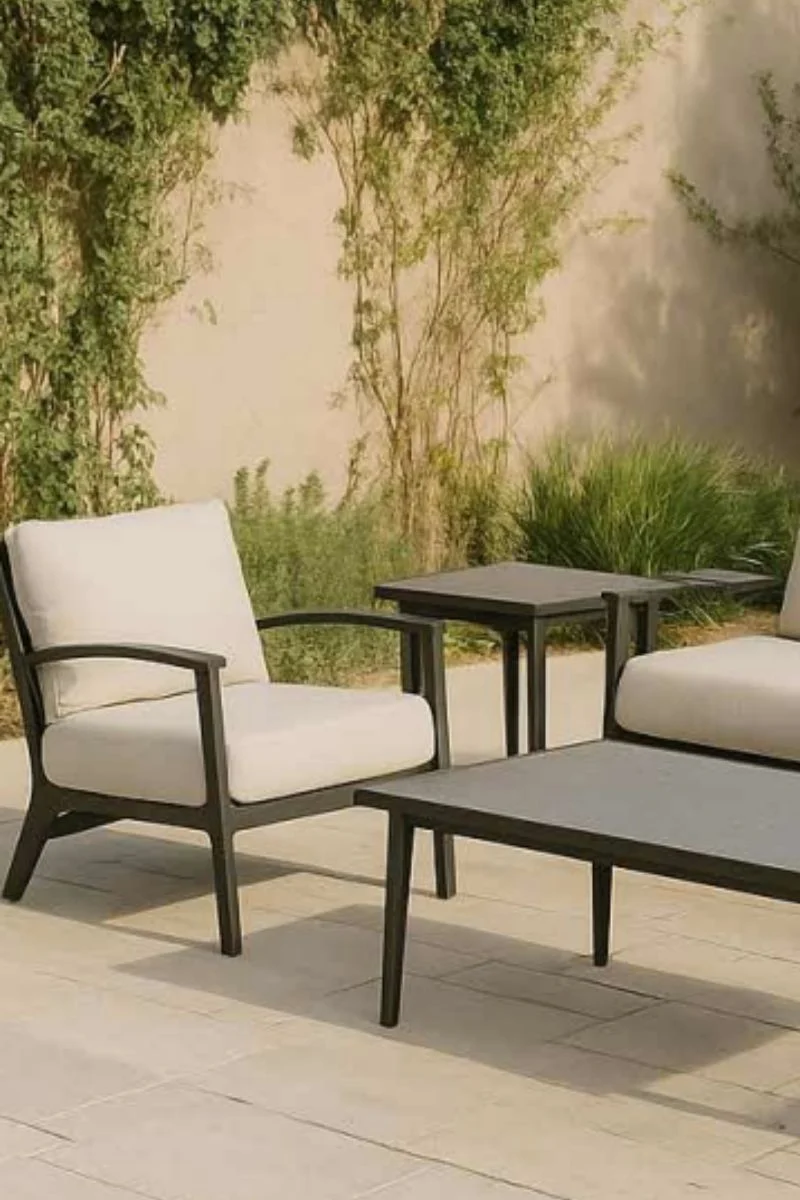 Alfresco Ramblas Deep Seating Lounge Chair with Cushion 21"x27" Raven