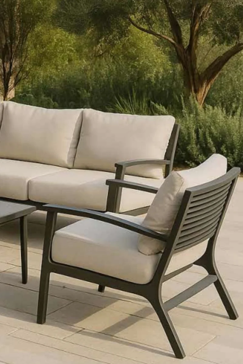 Alfresco Ramblas Deep Seating Lounge Chair with Cushion 21"x27" Raven - Image 2