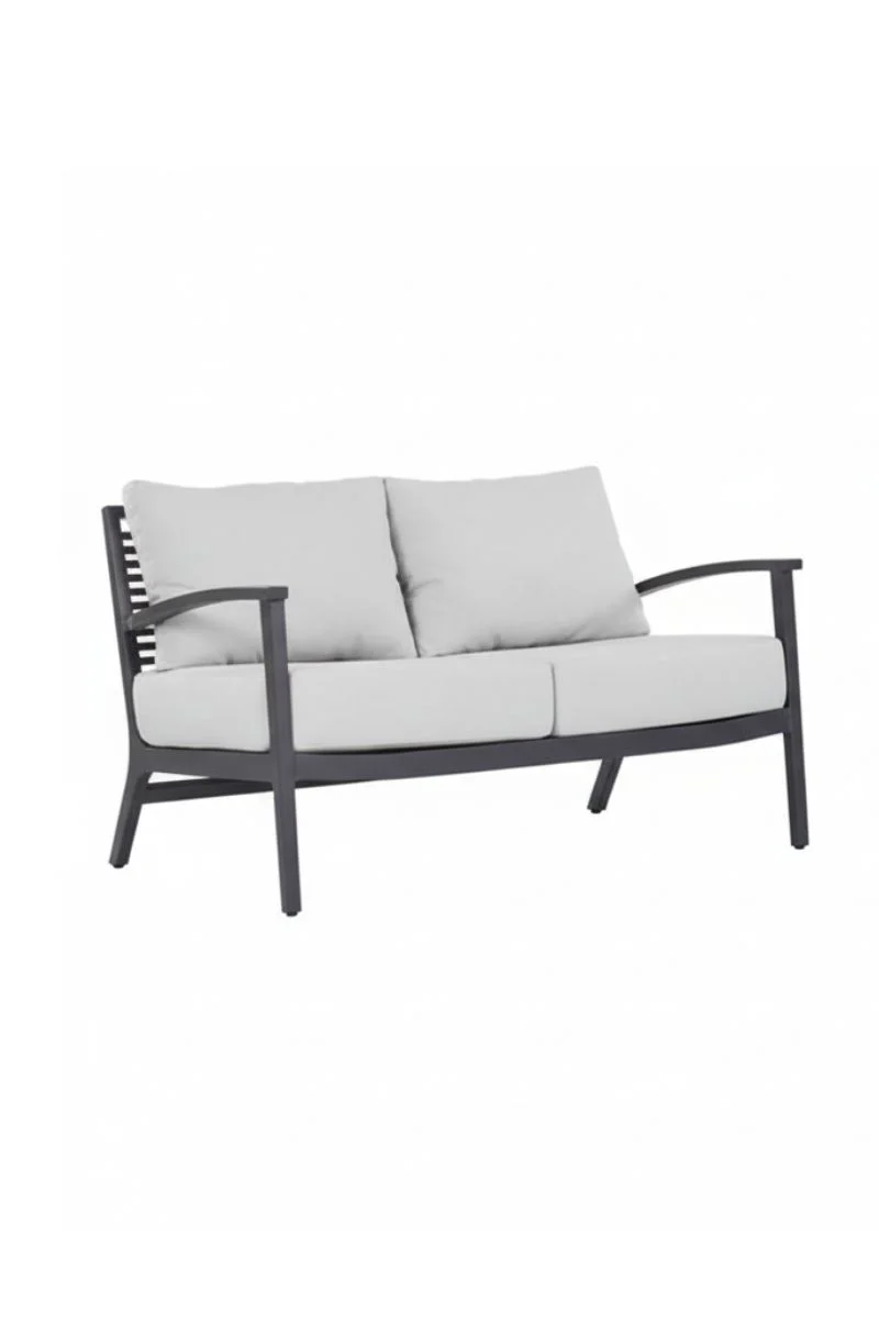 Alfresco Ramblas Deep Seating Love Seat with Cushion 53"x32" Raven