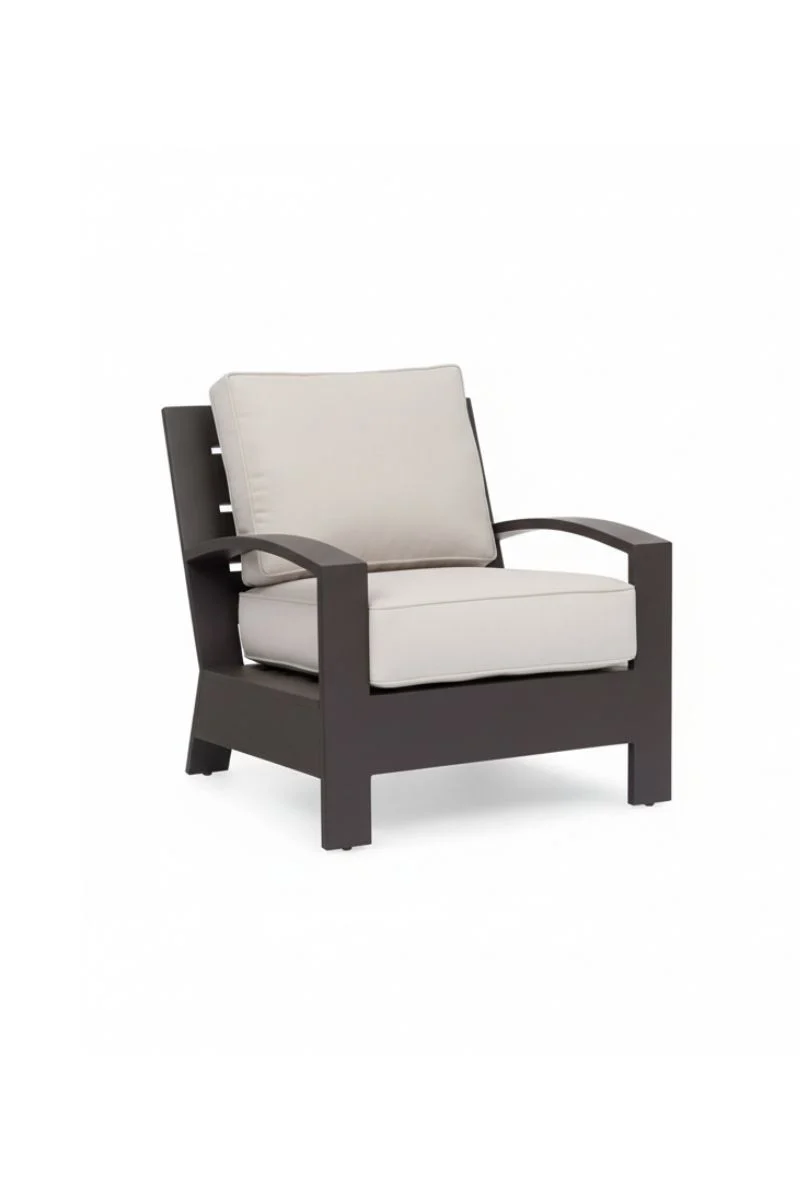 Alfresco Santa Barbara Lounge Chair with Cushion Sunbrella Cast Silver - Image 2