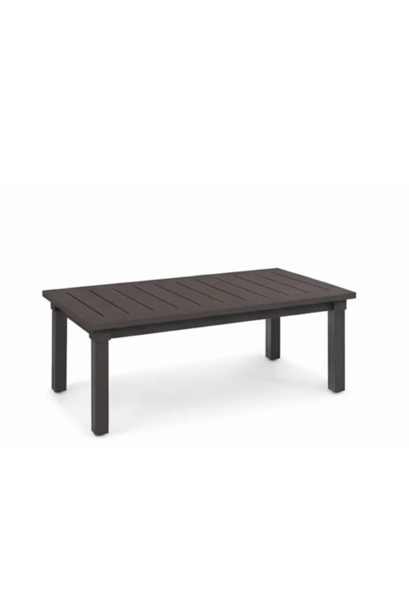 Alfresco Santa Barbara Rectangle Coffee Table 44"x24" Aluminum Slate - Image 2