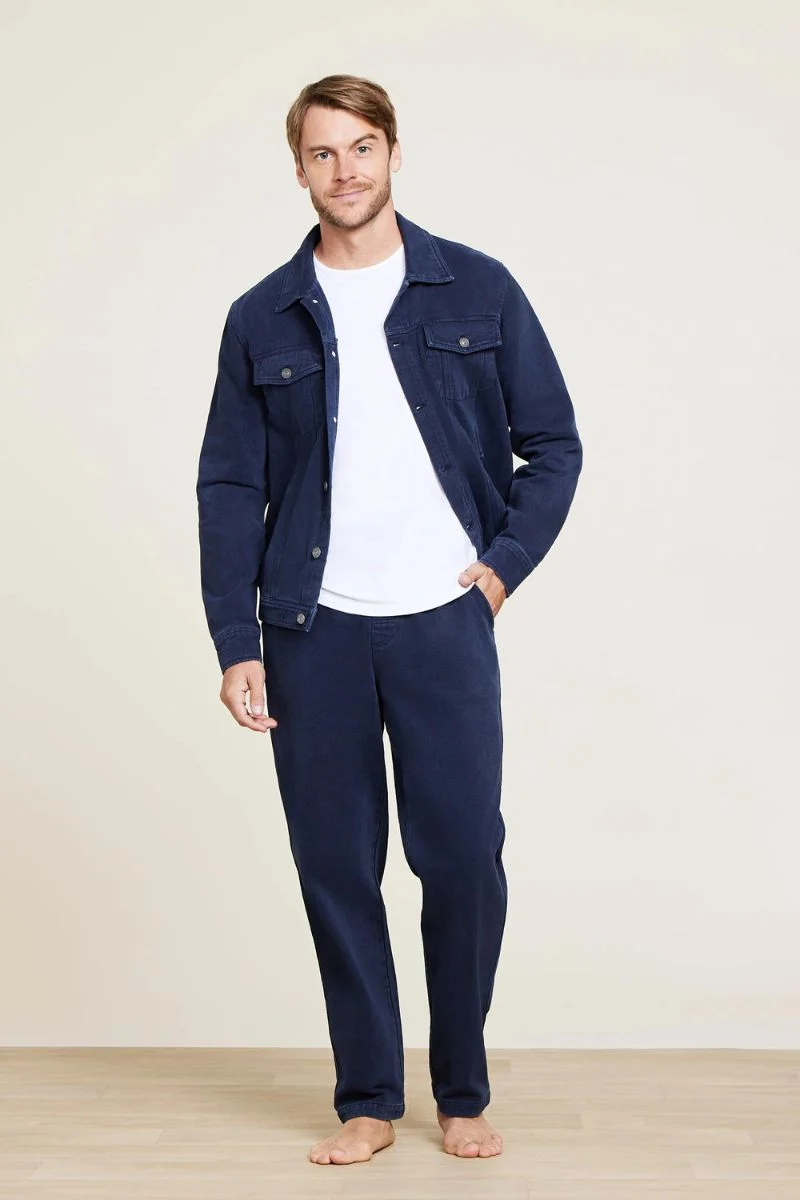 Barefoot Dreams Mc Men's Brushed Twill Jacket Extra Large Indigo - Image 2