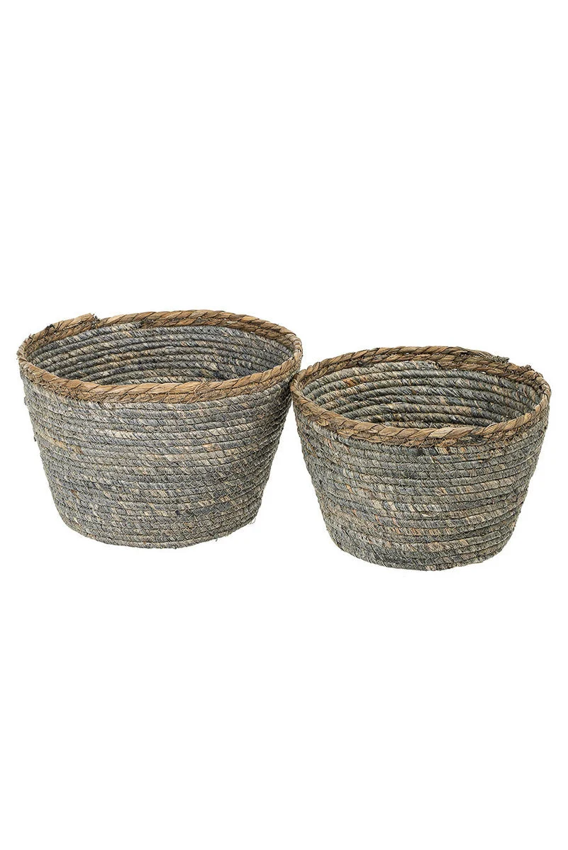 BASKET GREY SANDS MAIZE LG