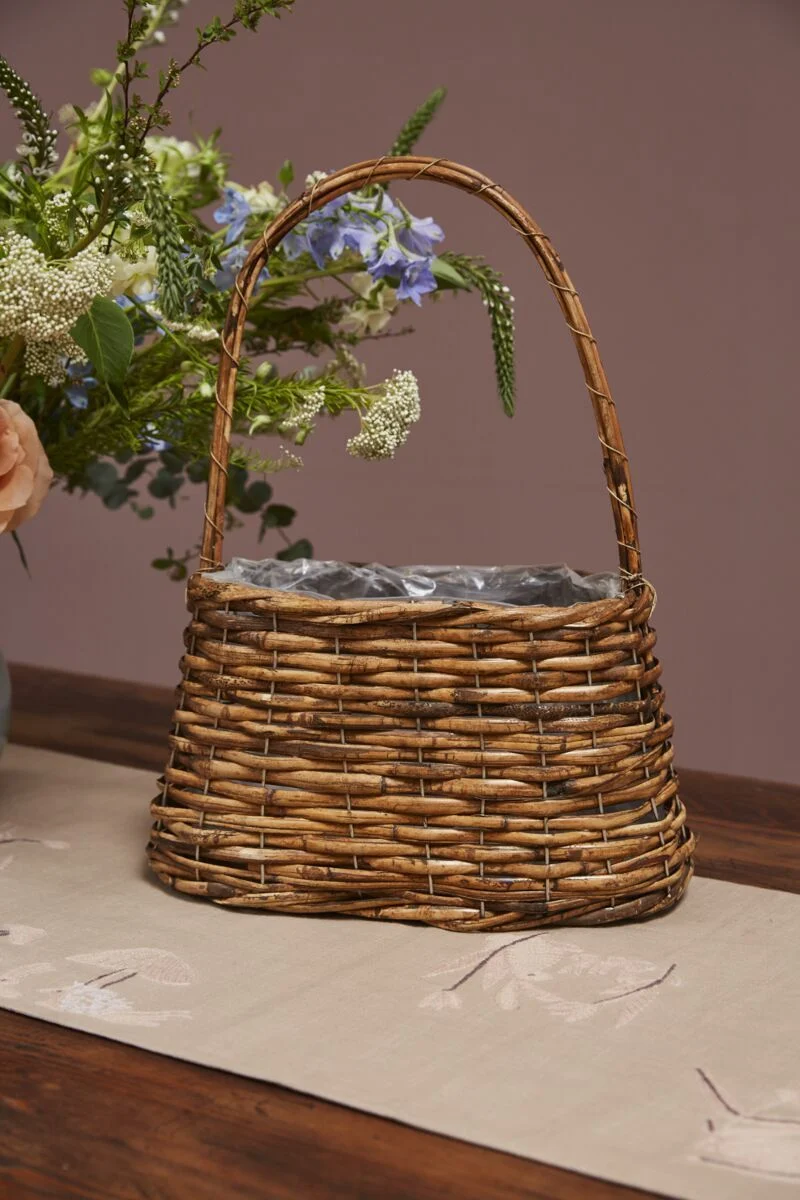 Polish Woven Basket Brown