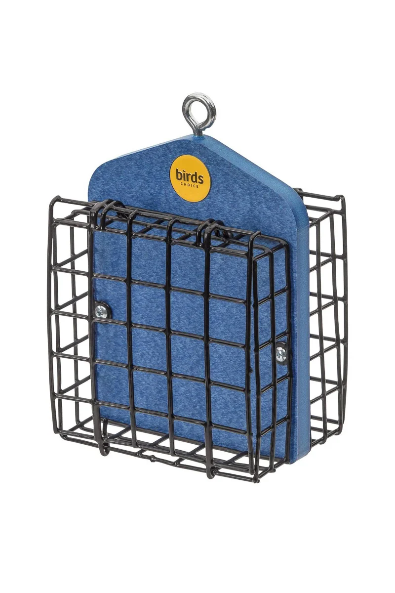 Birds Choice Suet Feeder for Two Cakes in Deep Blue Recycled Plastic - Image 2