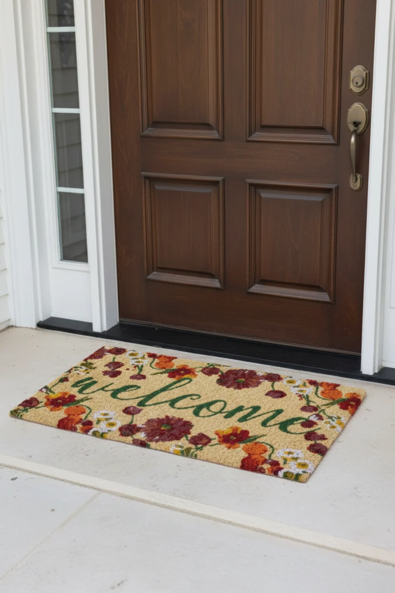 Blooming Welcome Coir Mat 30"x 17" Multi