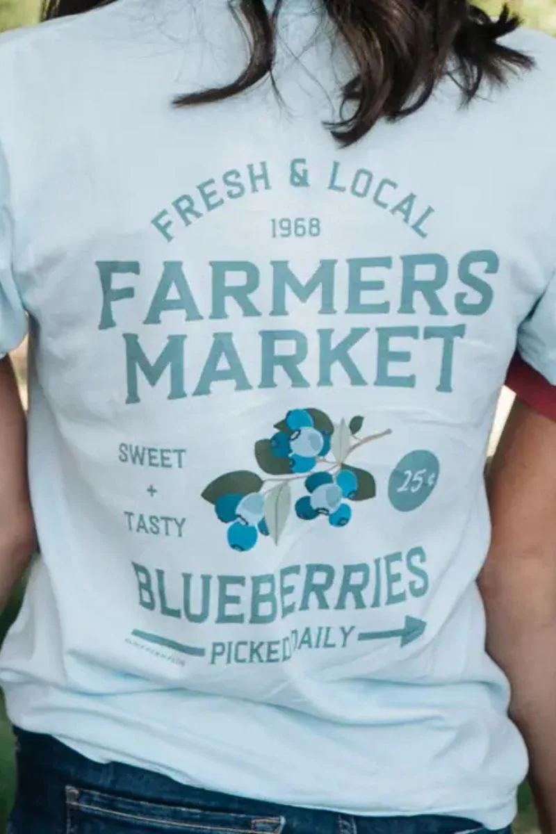 Blueberry Farmers Market Tee Medium Chambray - Image 2