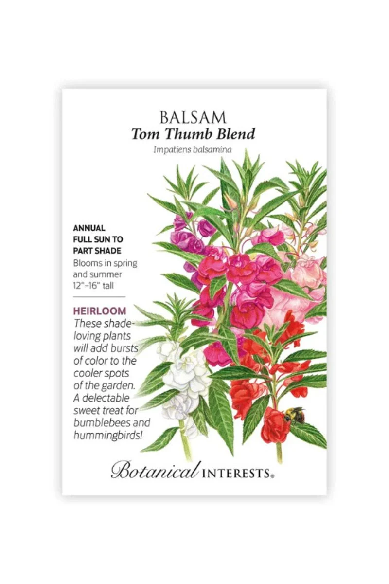 Botanical Interests Tom Thumb Blend Balsam Seeds