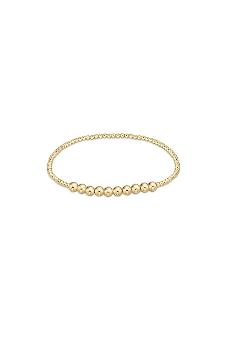 enewton Classic Gold Beaded Bliss 2mm Bead Bracelet 4mm Gold