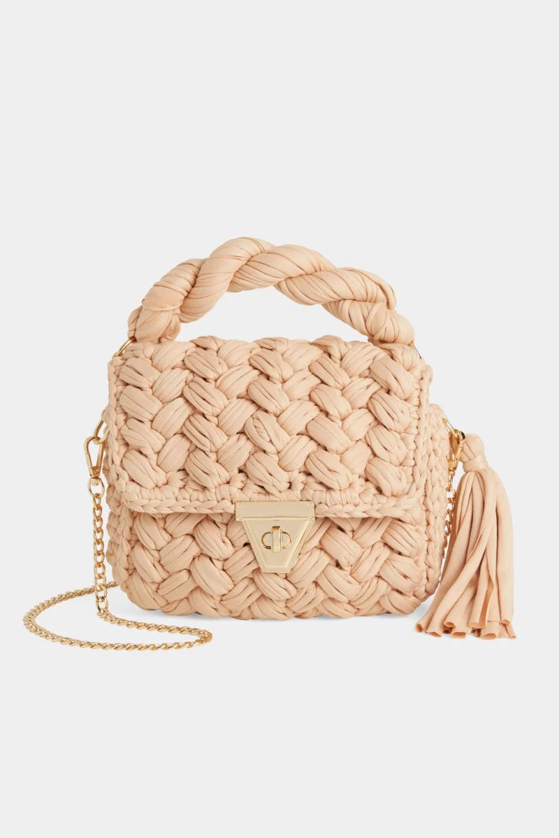 Lucinda Braided Crossbody Soft Blush - Image 2