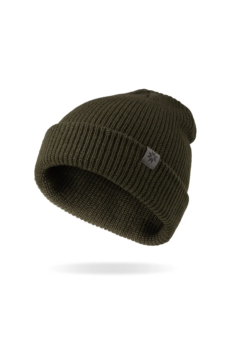 Britt's Knits Craftsman Men's Beanie Olive - Image 2