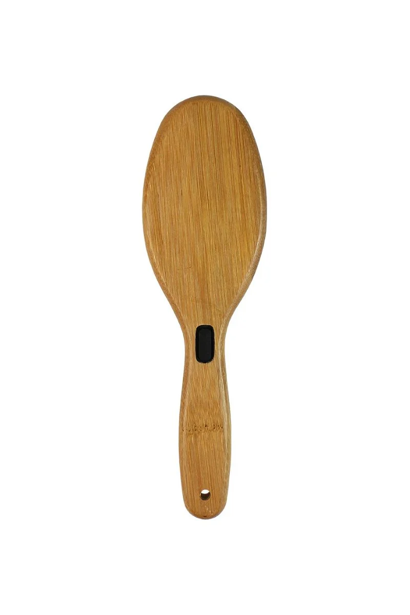 Bamboo Groom Oval Bristle Brush with Natural Boar Bristles Large - Image 3