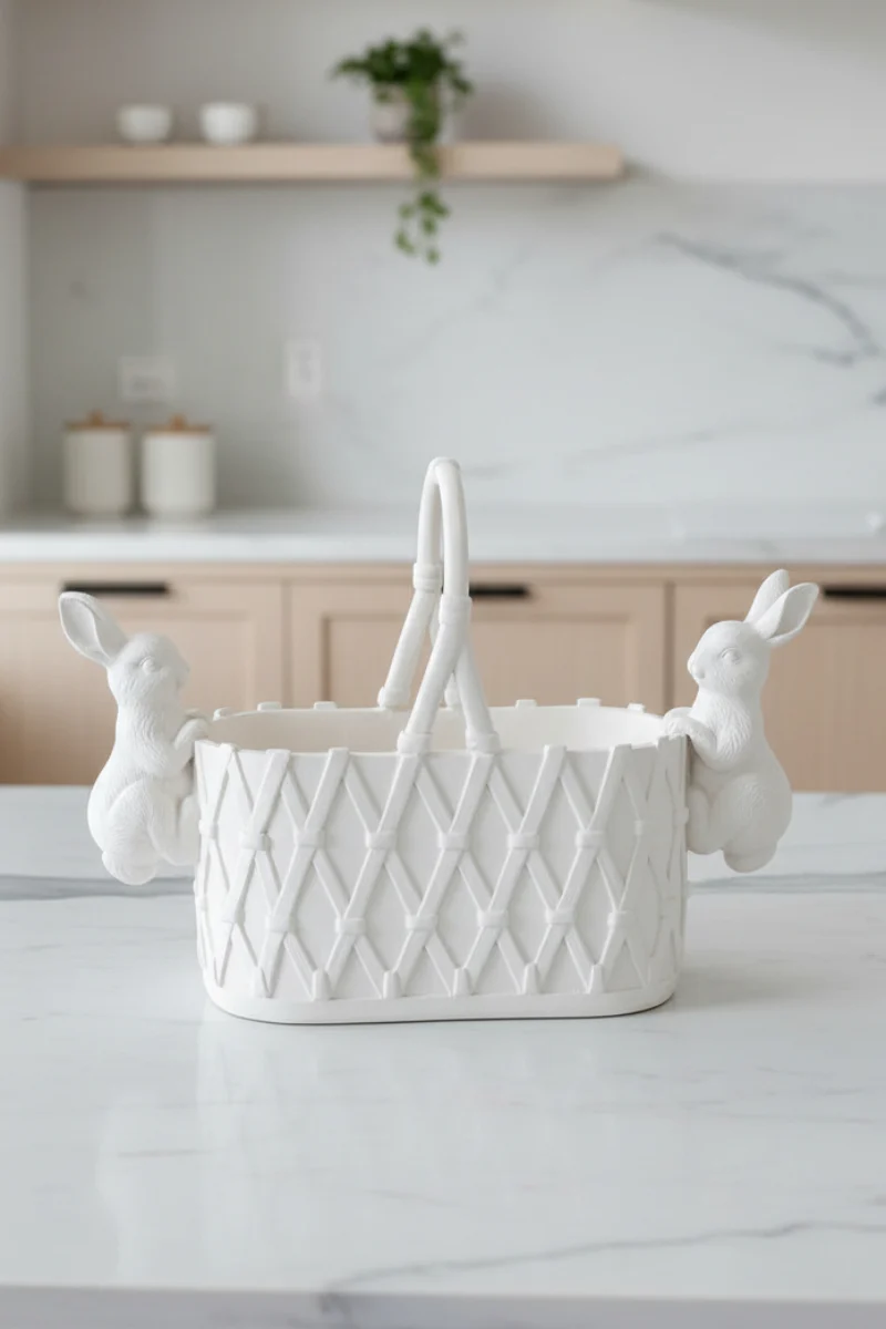 Bunny Planter 12" White