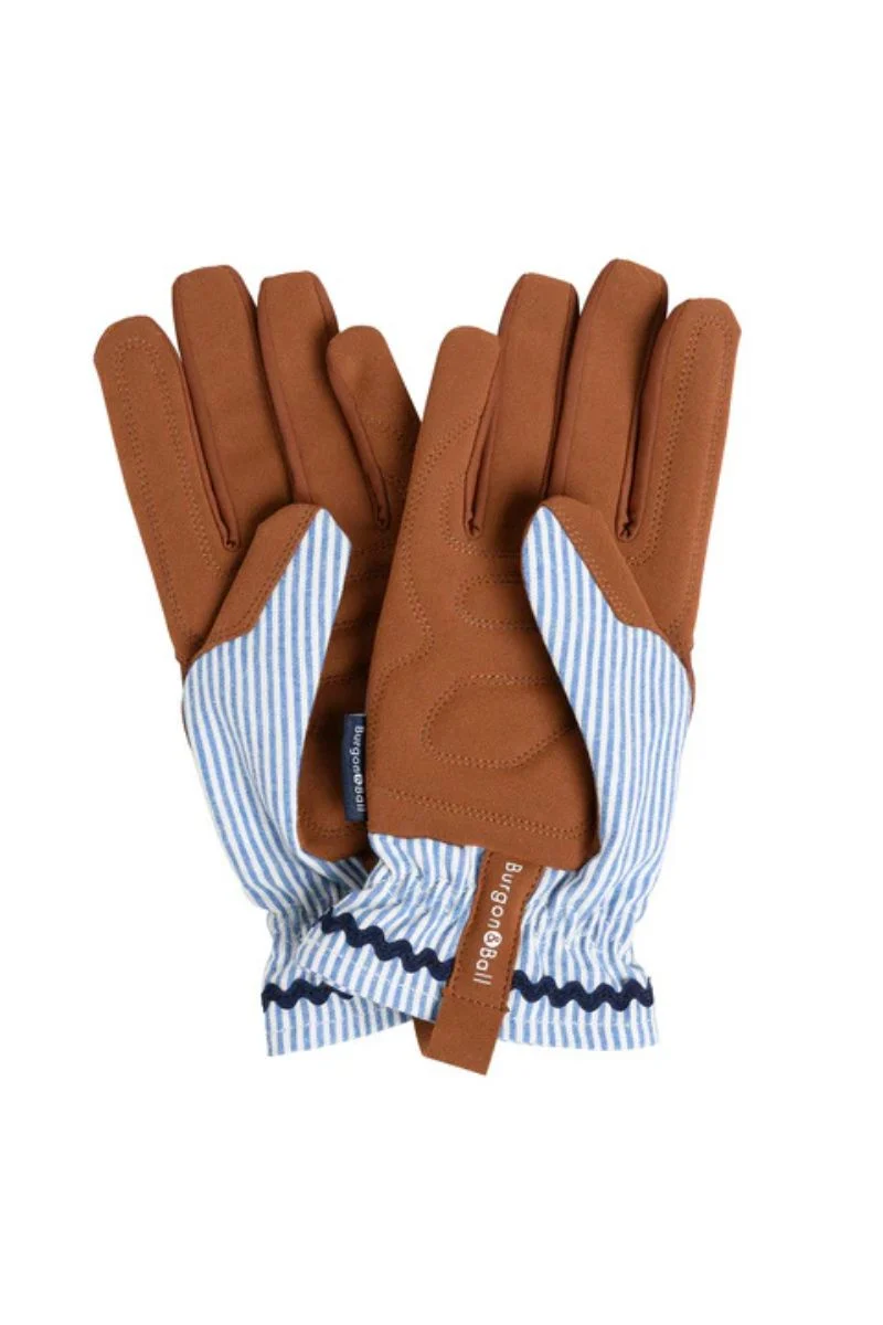Burgon & Ball Colour Collection Gloves Blue Stripe - Image 2