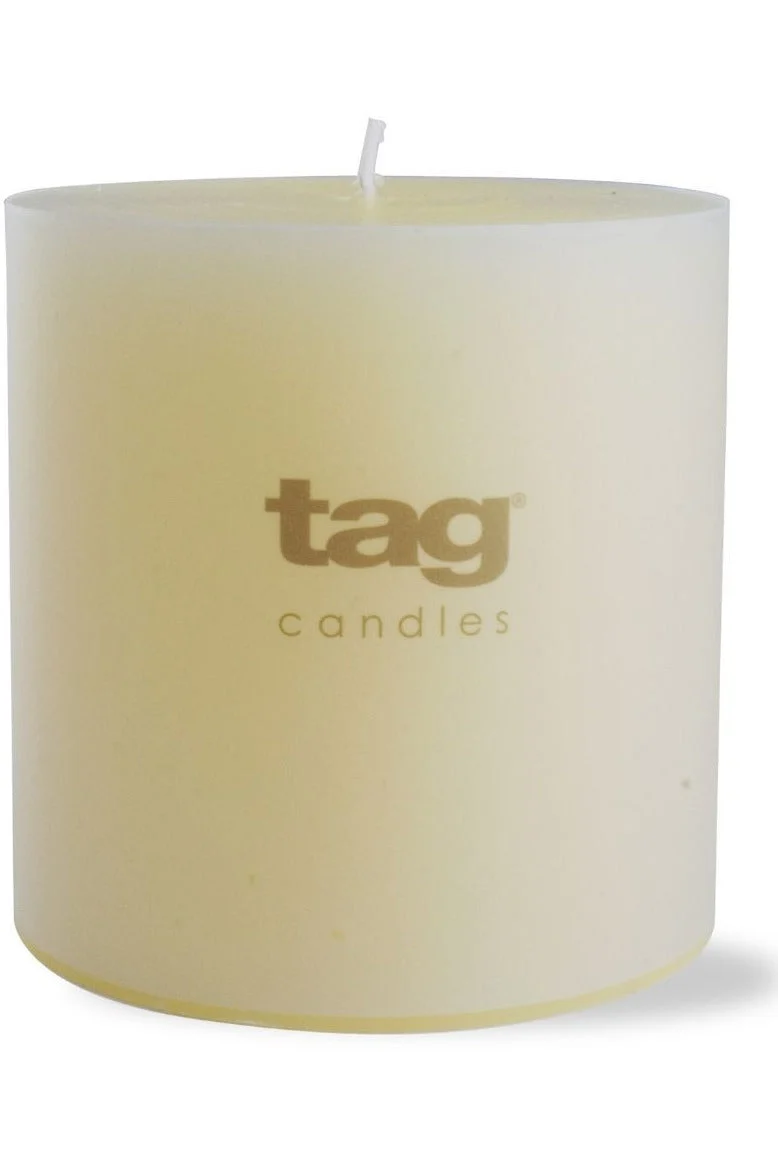 Tag Chapel Pillar Candle 4" x 4" Ivory