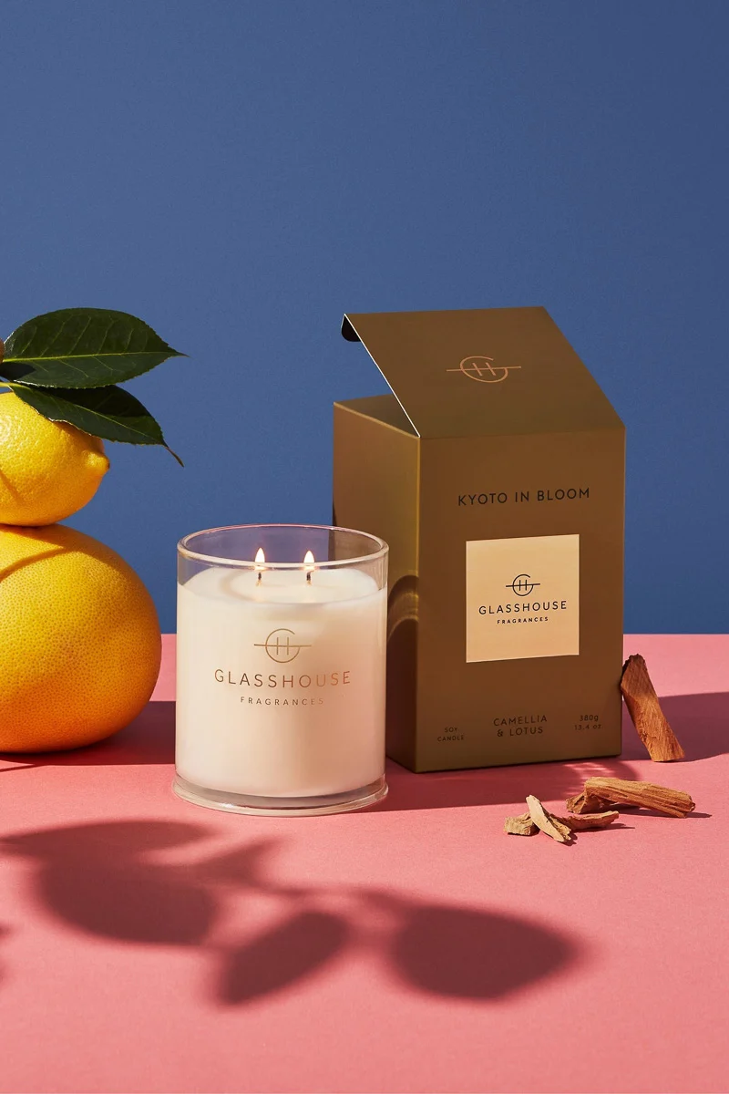 Glasshouse Fragrances Kyoto In Bloom Candle 13.4 oz