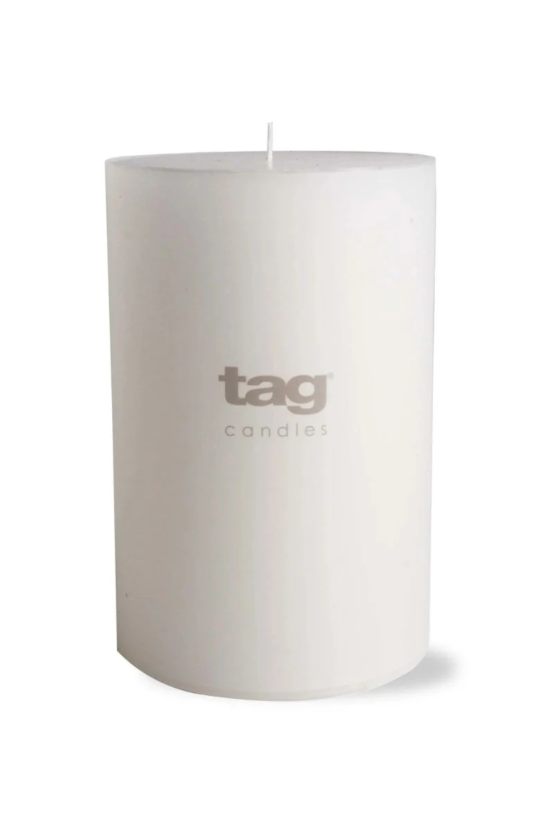 Tag Chapel Pillar Candle 4" x 6" White