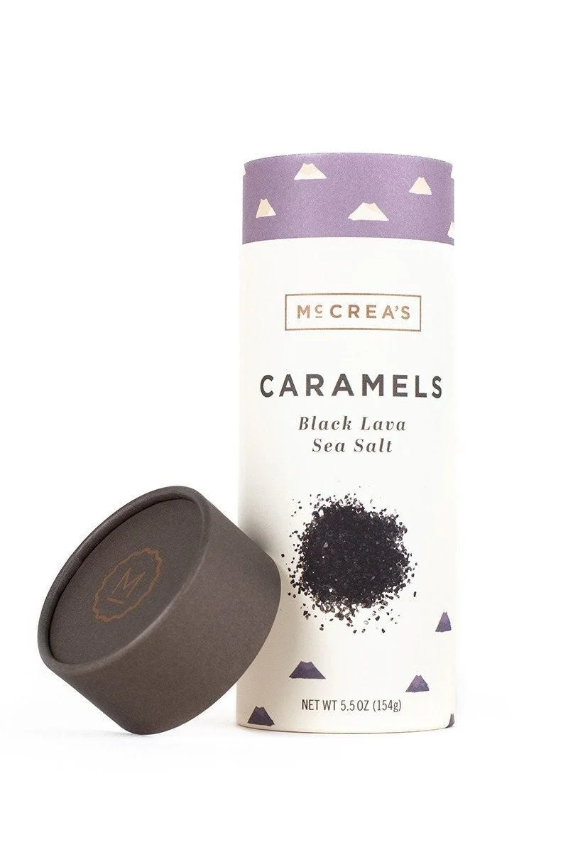McCrea's Caramels Black Lava Sea Salt Pillow Box