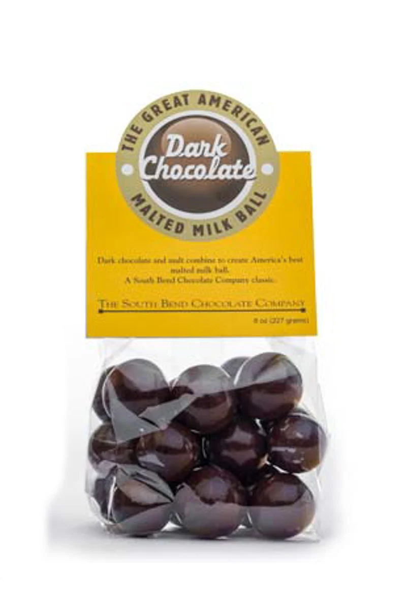 South Bend Chocolate Company Dark Chocolate Malted Malt Balls 8 oz