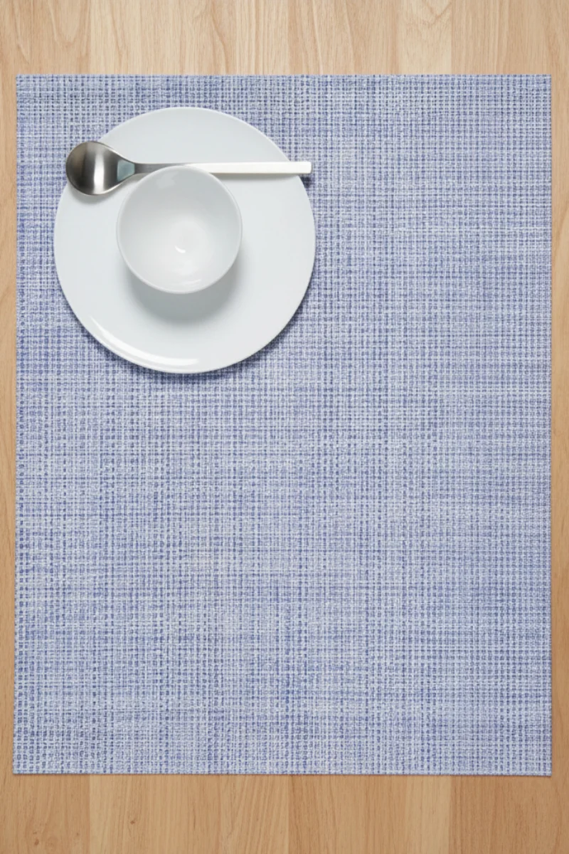 Chilewich Mini Basketweave Placemat Rectangle 14"x19" Periwinkle