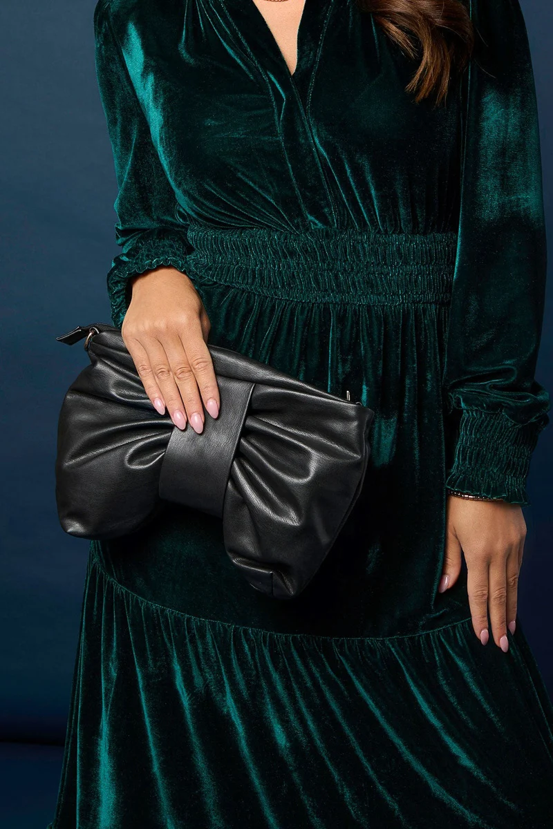 Clarissa Bow Crossbody Black