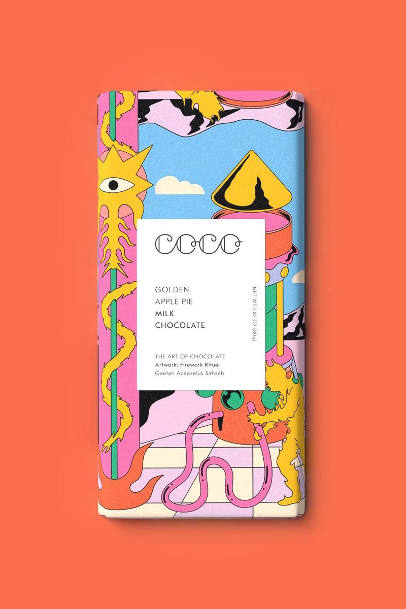 COCO Chocolatier Golden Apple Pie Chocolate Bar - Image 2