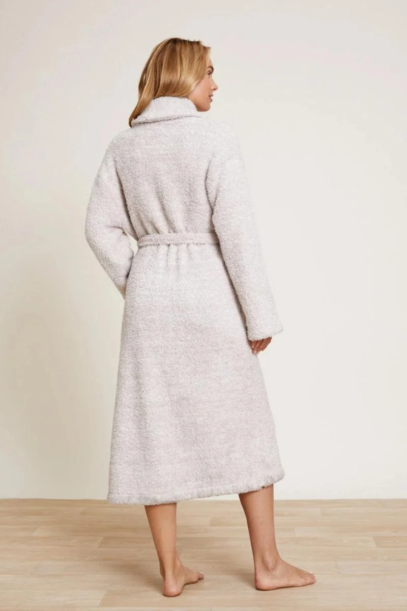 Barefoot Dreams CozyChic Adult Robe Size 2 Heather Stone - Image 3