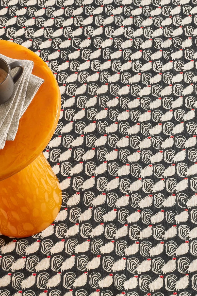 Dash & Albert Cockadoodledoo Machine Washable Rug 3'x5' Multi