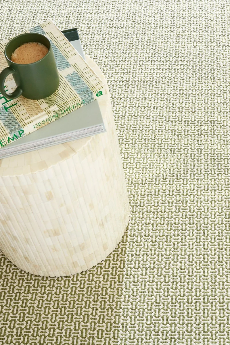 Dash & Albert Miss Muffet Handwoven Cotton Rug 3'x5' Olive