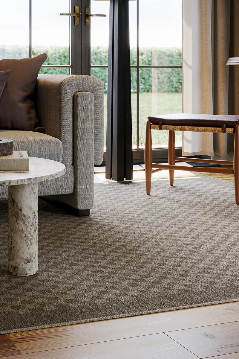 Dash & Albert Watts Modern Checkered Washable Rug 2'x3' Charcoal