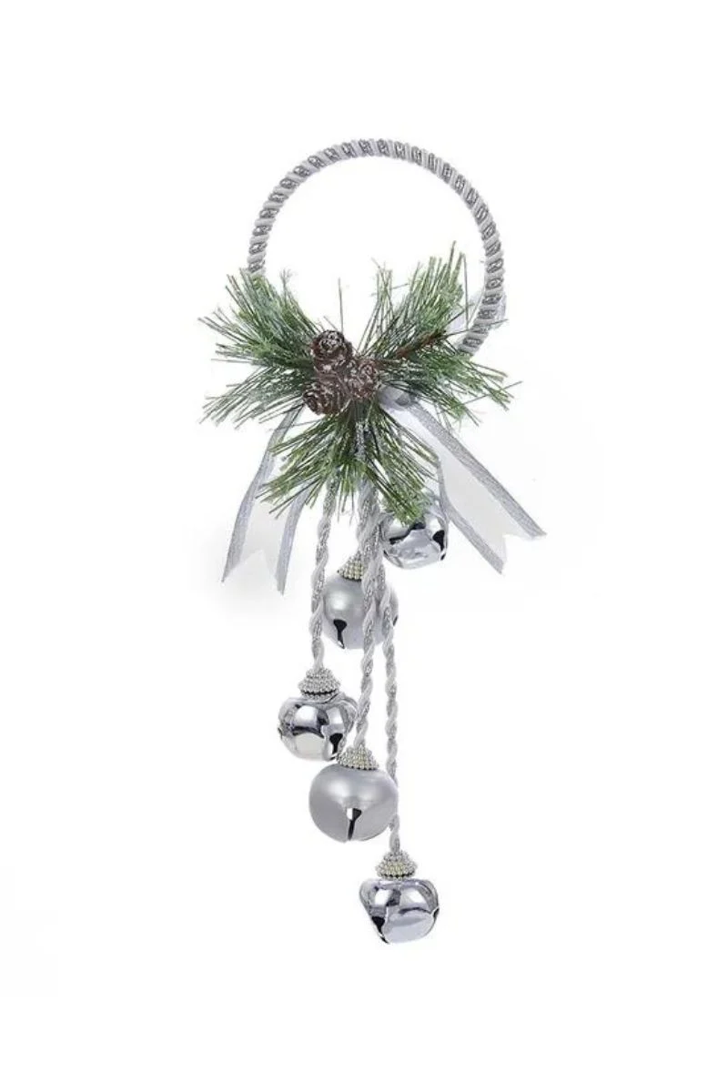 Silver White Metal Bell Door Hanger 13" - Image 2