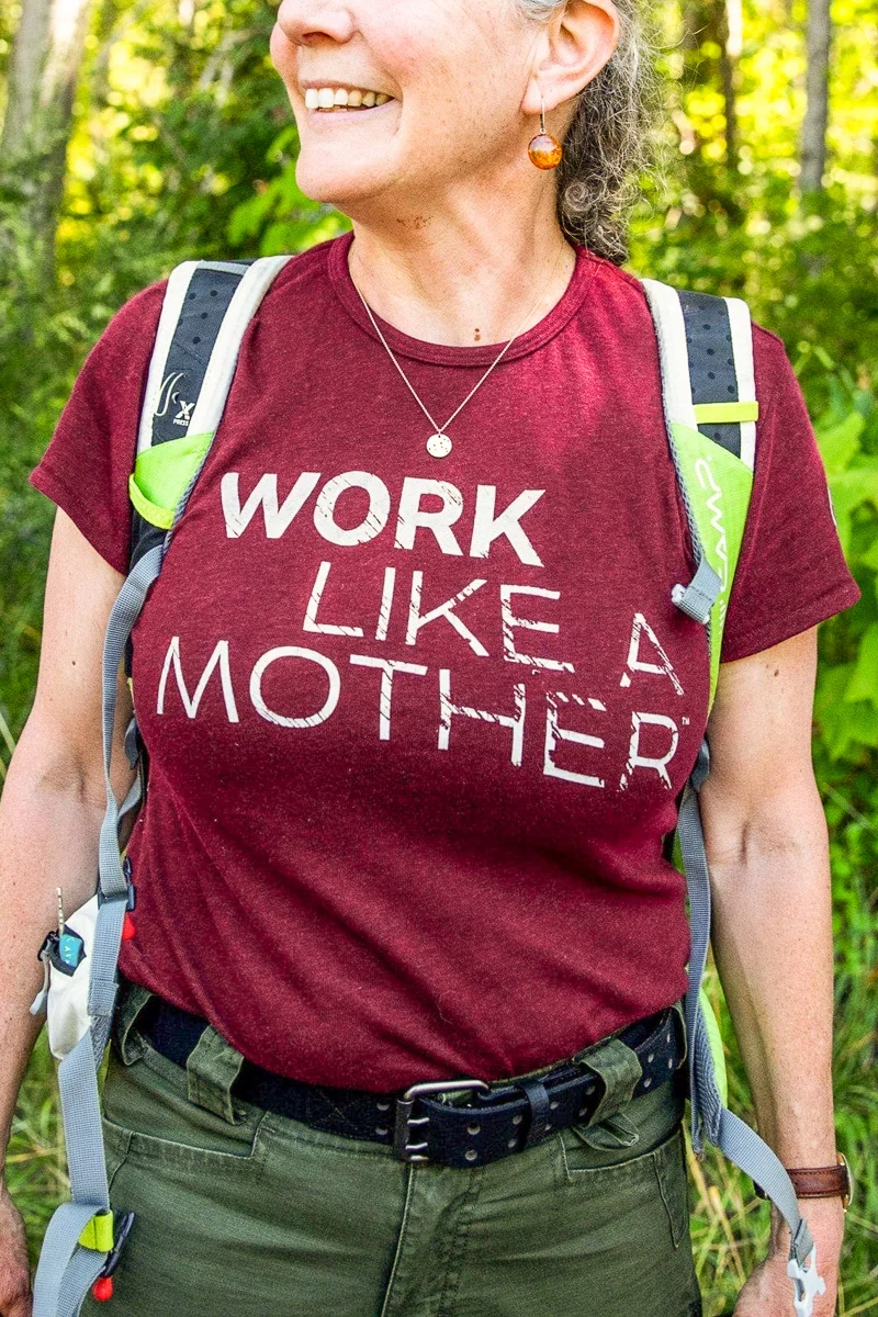 Dovetail Workwear Work Like a Mother Crew Neck Tee Elderberry Medium - Image 2
