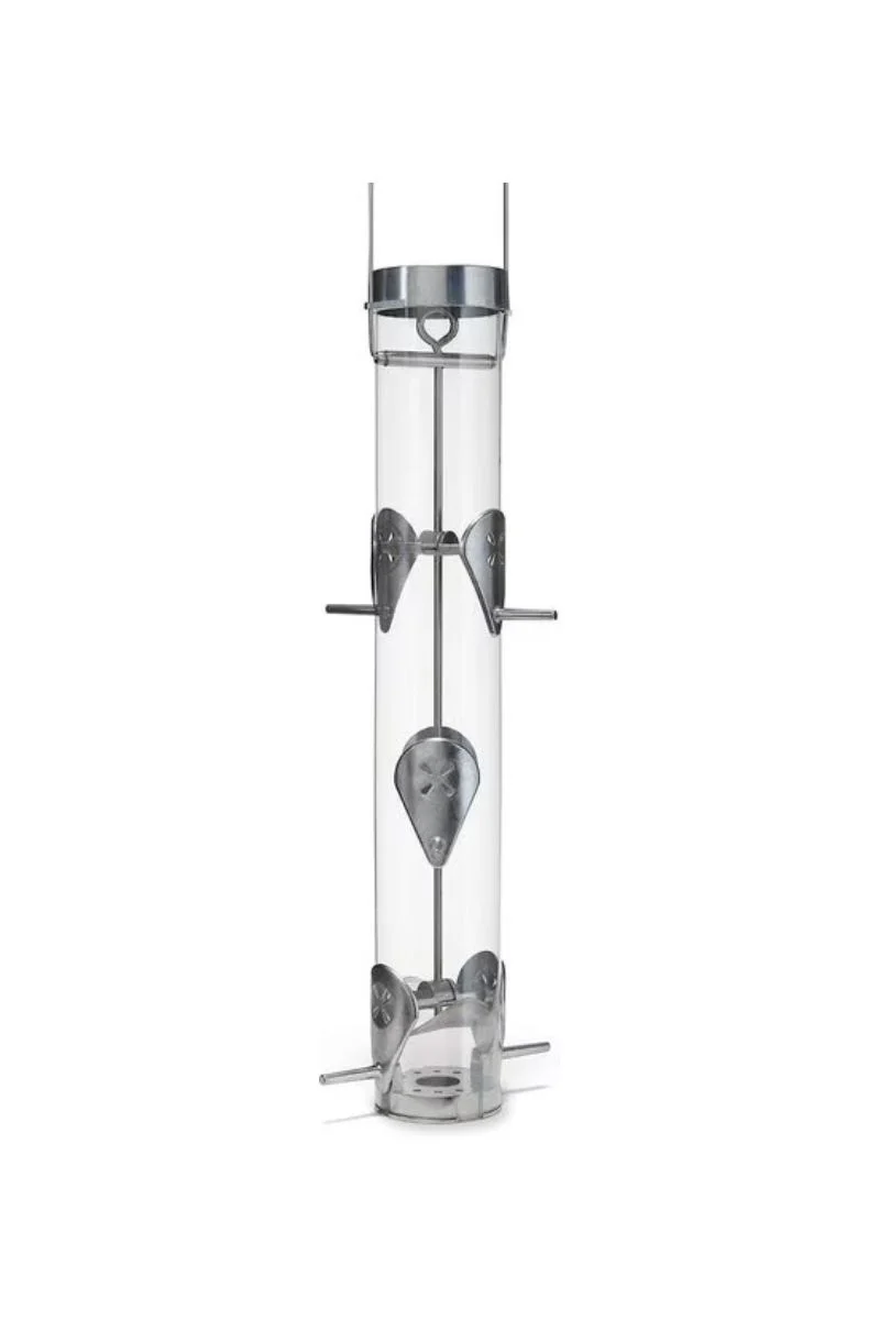 Droll Yankees Sunflower Bird Feeder with Ring Pull 16" Silver - Image 2