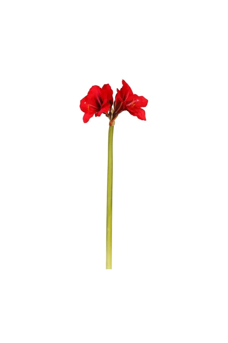 Faux Amaryllis Spray 26.5" Red