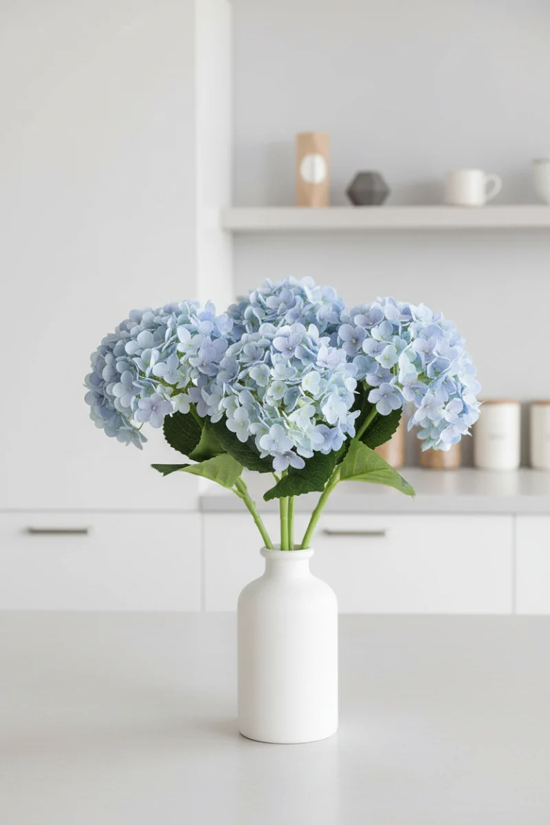 Faux Hydrangea Bouquet 13" Delphinium