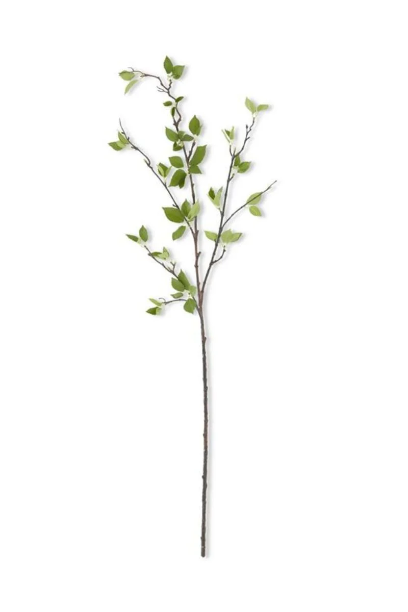 Faux Leaf Branch 46" Green