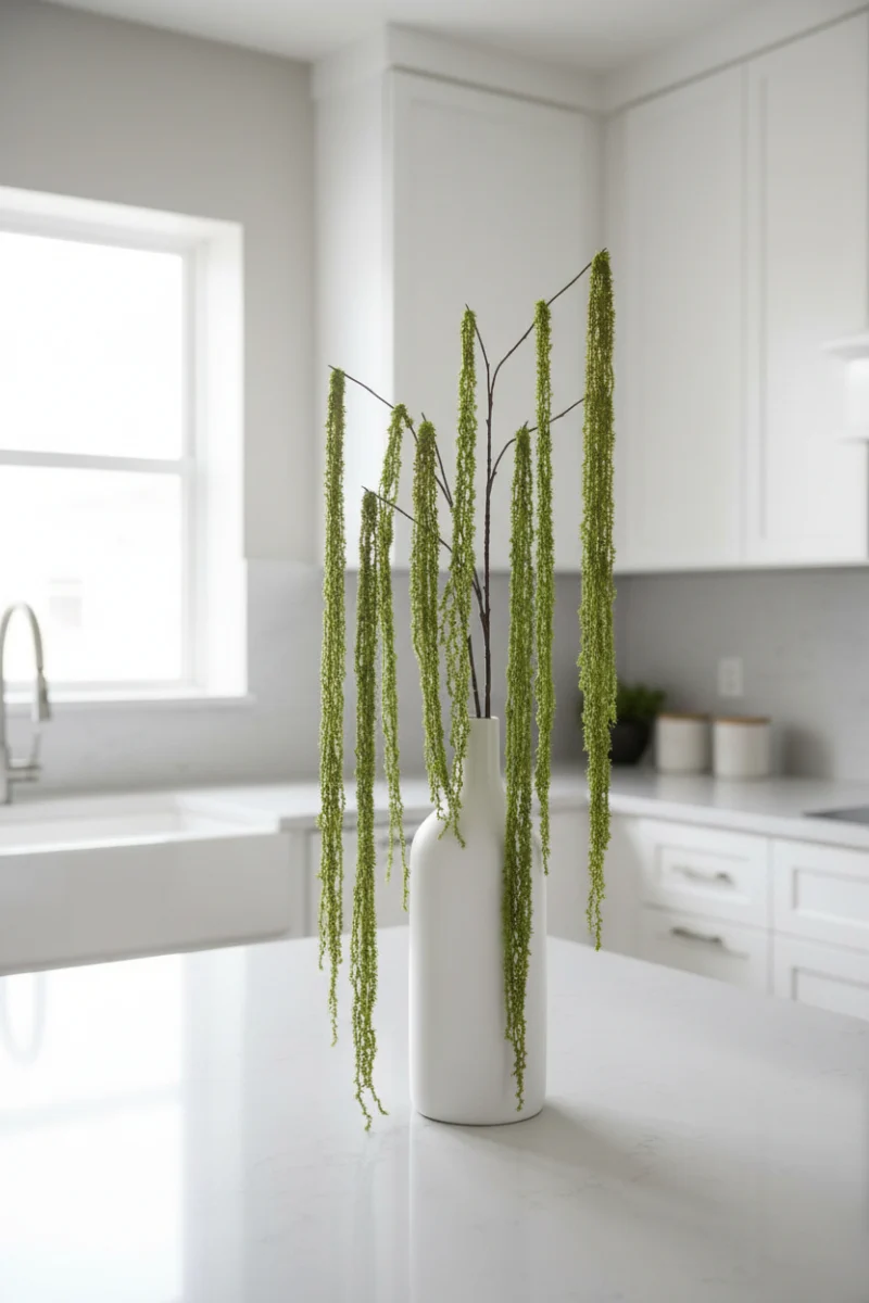 Faux Moss Hanging Spray 62" Green