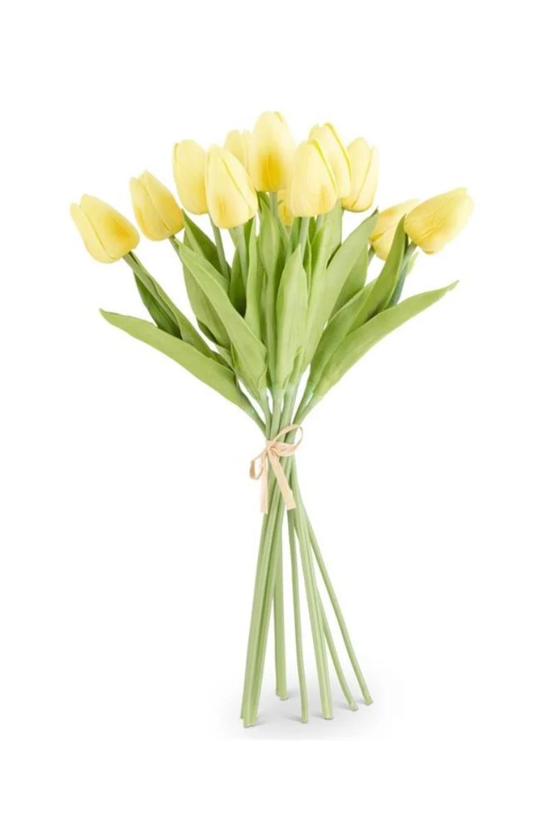 Faux Real Touch Mini Tulip Bundle 13" Light Yellow