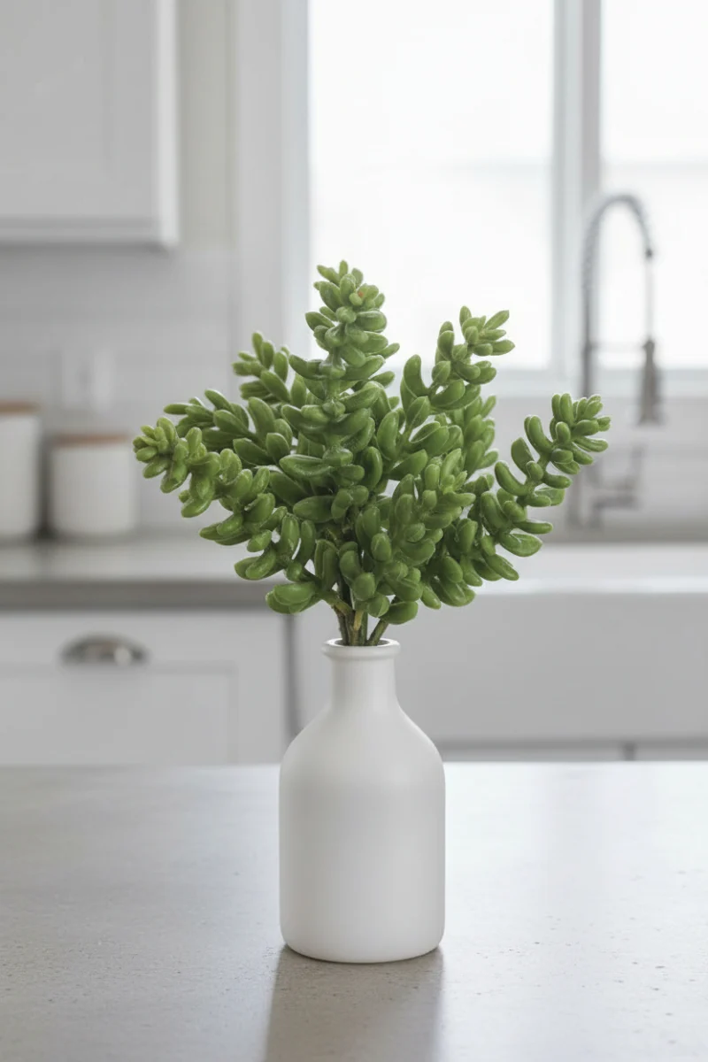 Faux Sedum Pick 8" Green