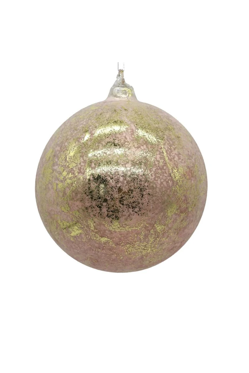 Filigree Ball Ornament 4.75" Pink Gold - Image 2
