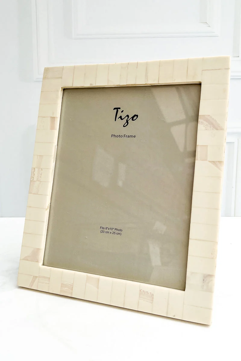 Tizo Bone Resin Block Frame 8"x10" White