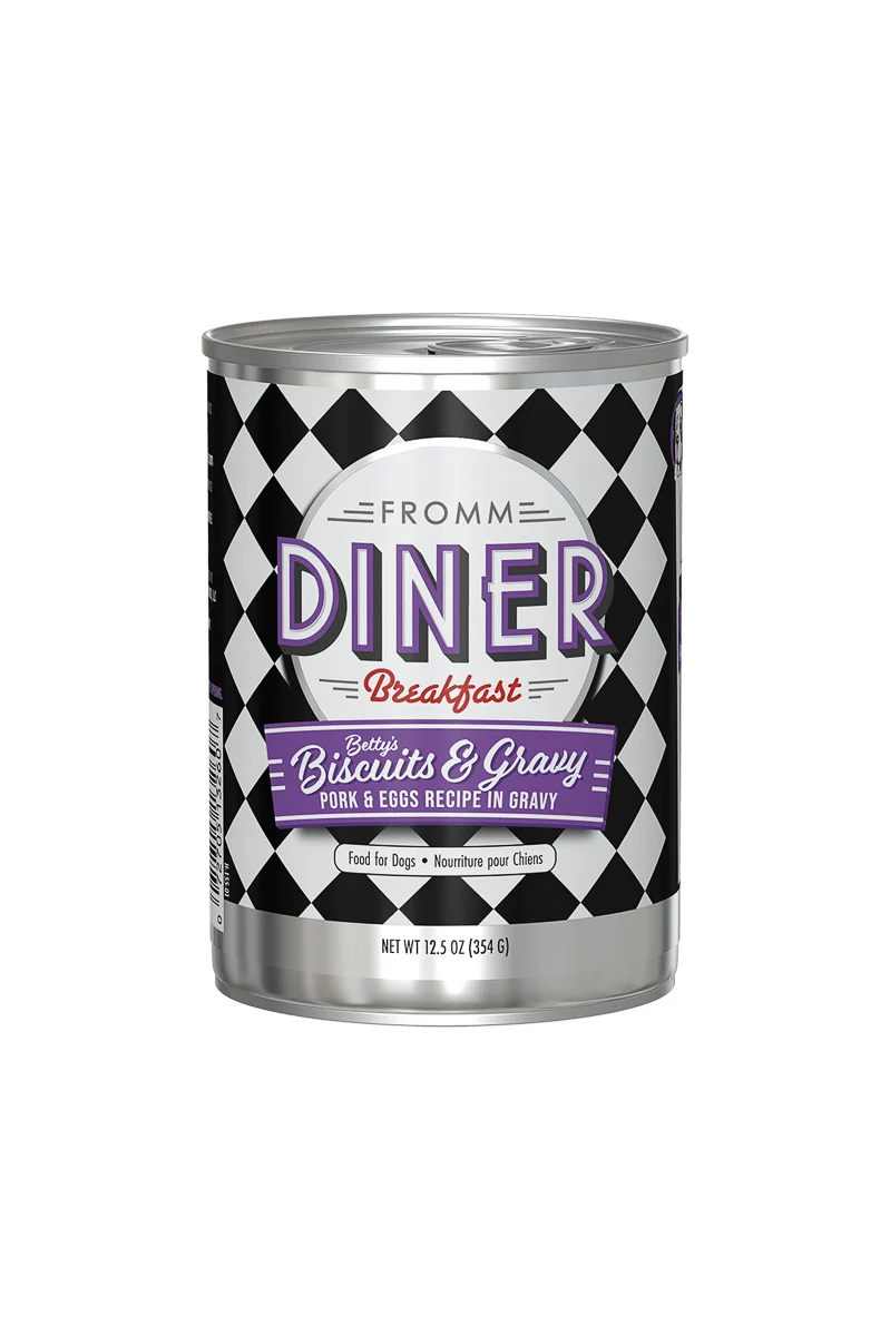 Fromm Diner Betty's Biscuits & Gravy Pork & Eggs Recipe Wet Dog Food 12.5 oz - Image 2