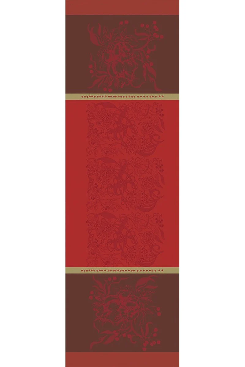 Garnier-Thiebaut Noel Fruite Runner 21"x69" Rouge - Image 2