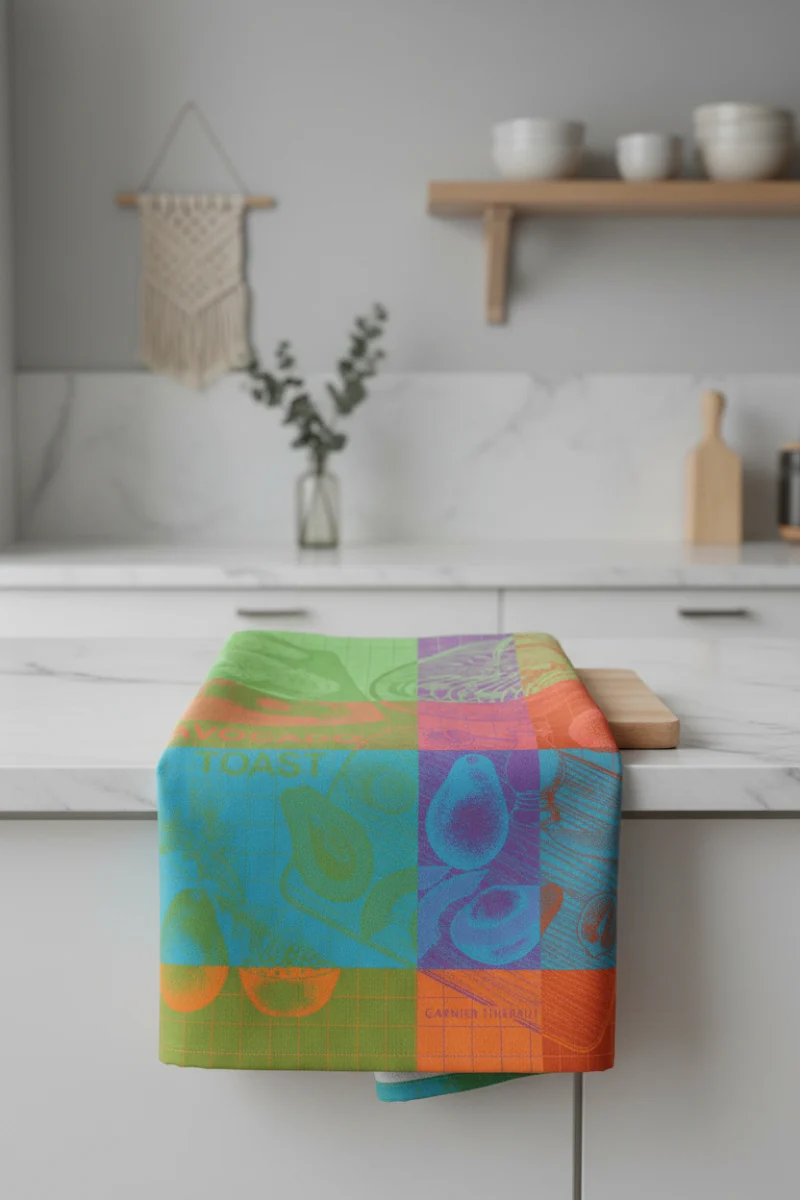 Garnier-Thiebaut Avocado Toast Neon Kitchen Towel