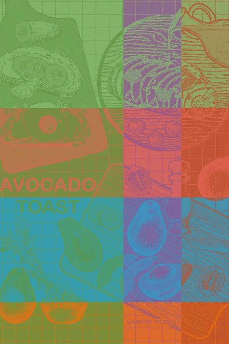 Garnier-Thiebaut Avocado Toast Neon Kitchen Towel - Image 2