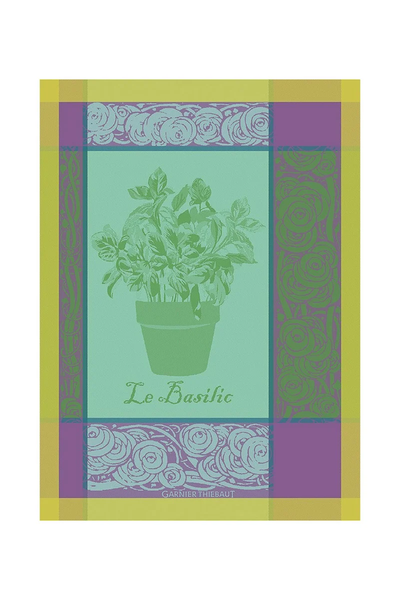 Garnier-Thiebaut Basilic Purple Kitchen Towel