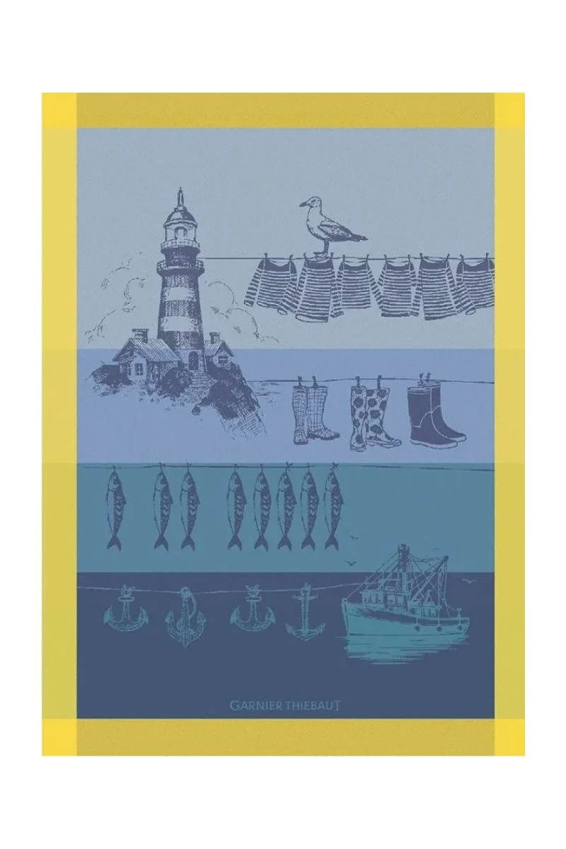 Garnier-Thiebaut Destination Mer Cire Kitchen Towel - Image 2