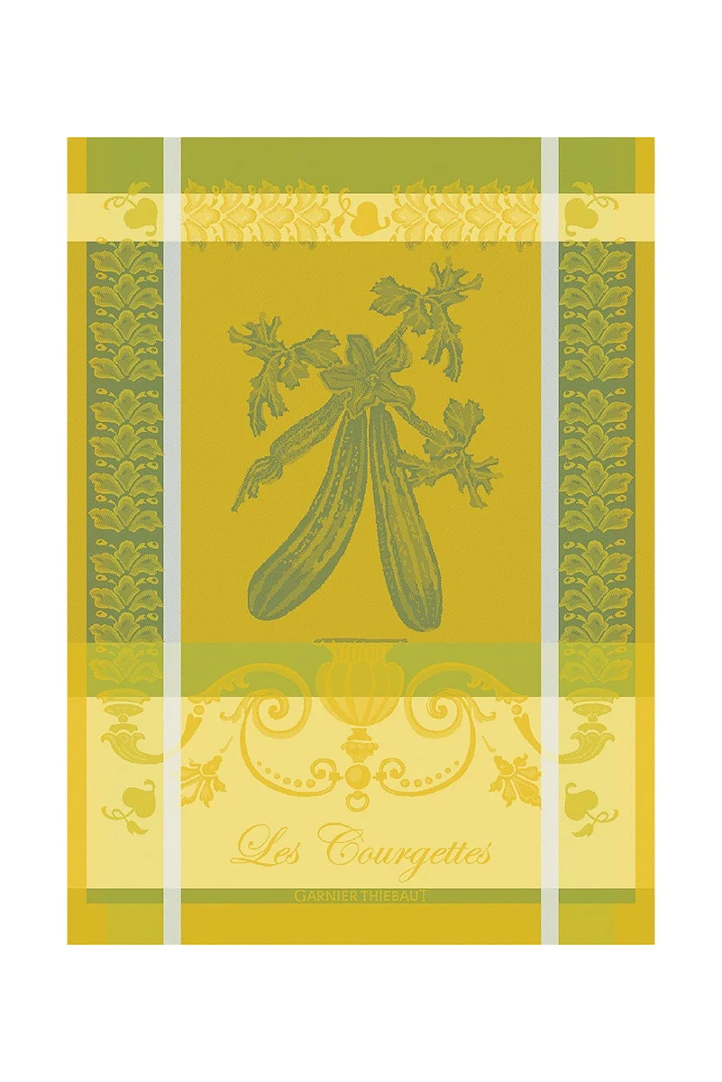 Garnier-Thiebaut Les Courgettes Jonquille Kitchen Towel - Image 2